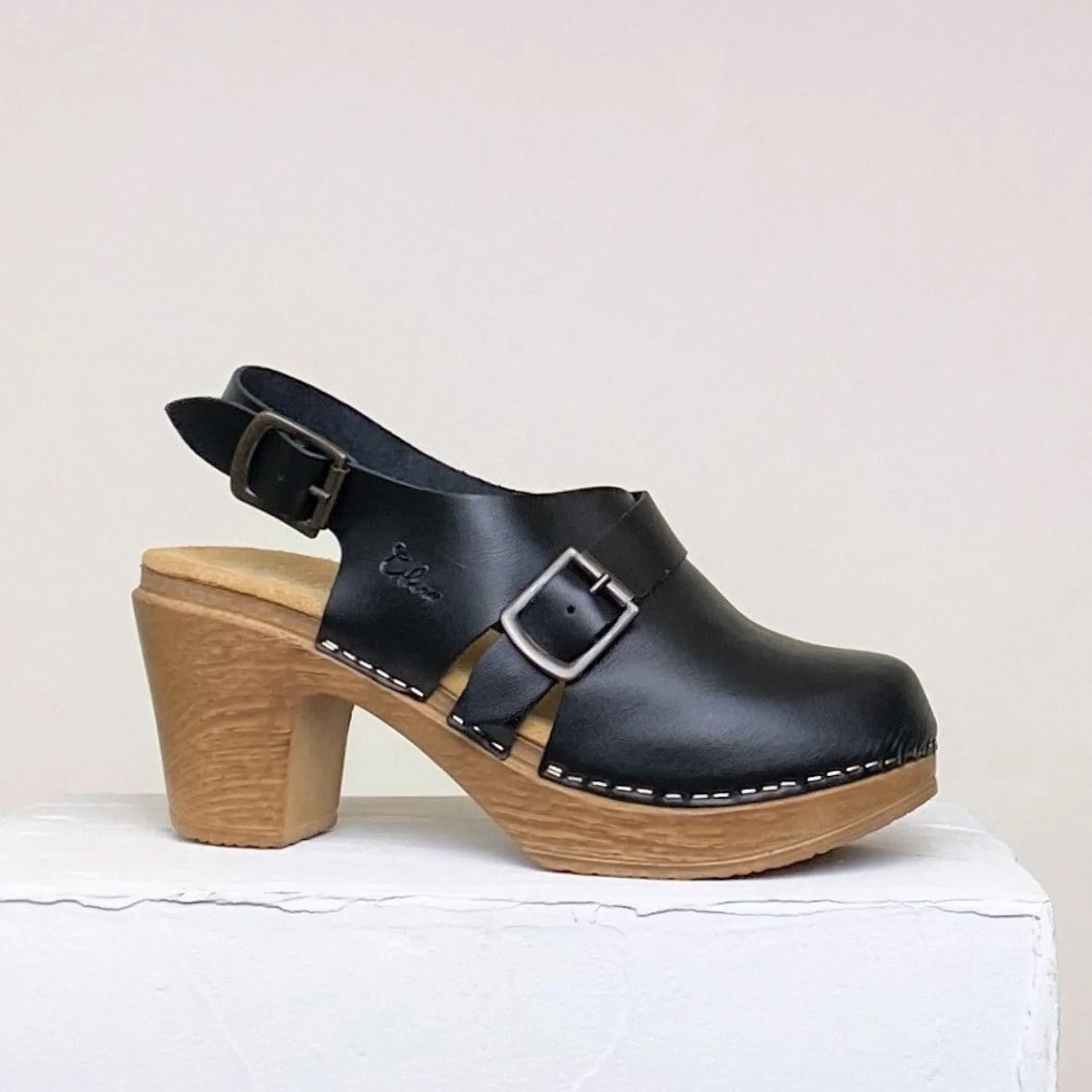 Calou Stockholm High Heel Soft Clogs^Astrid beige sole