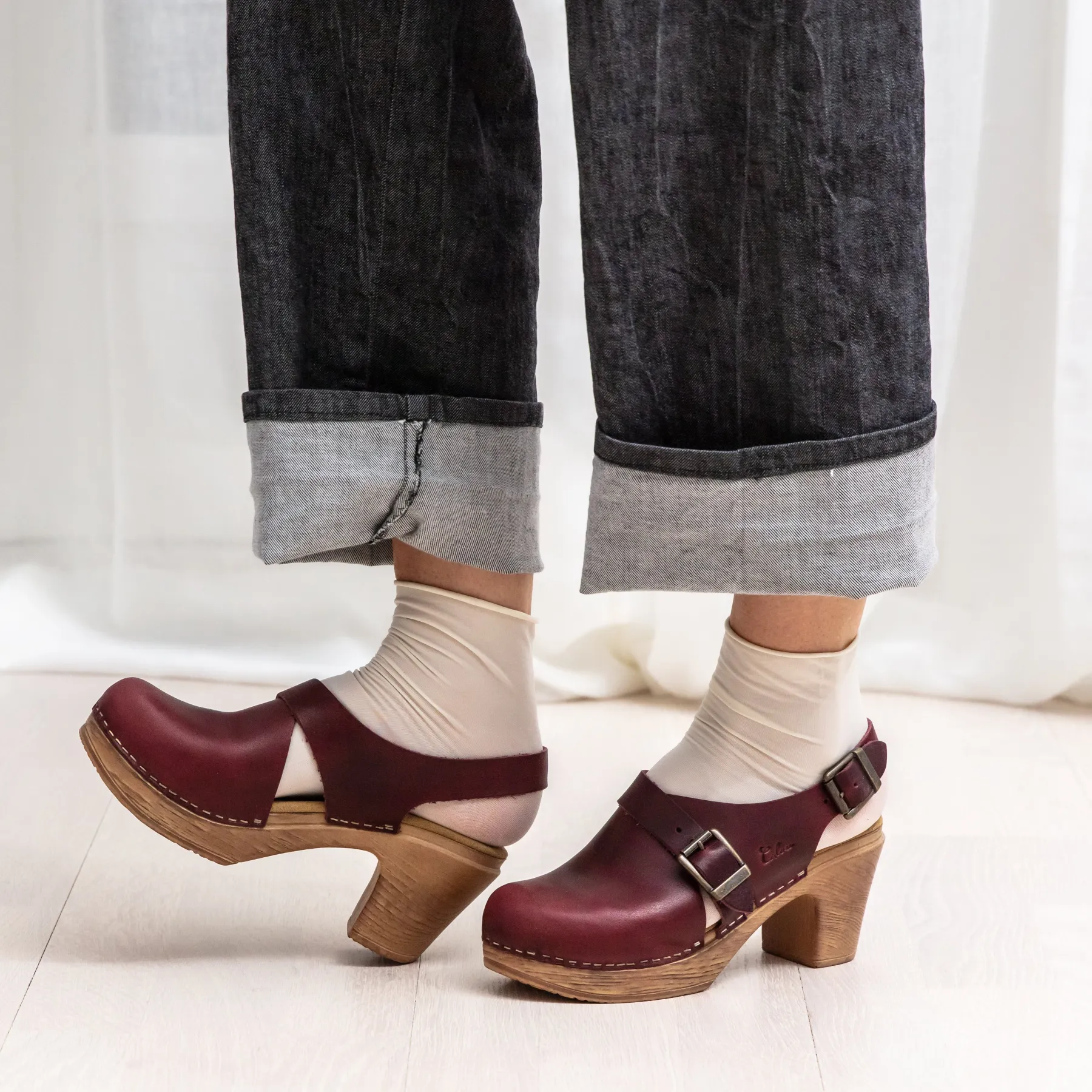 Calou Stockholm High Heel Soft Clogs^Astrid Plum
