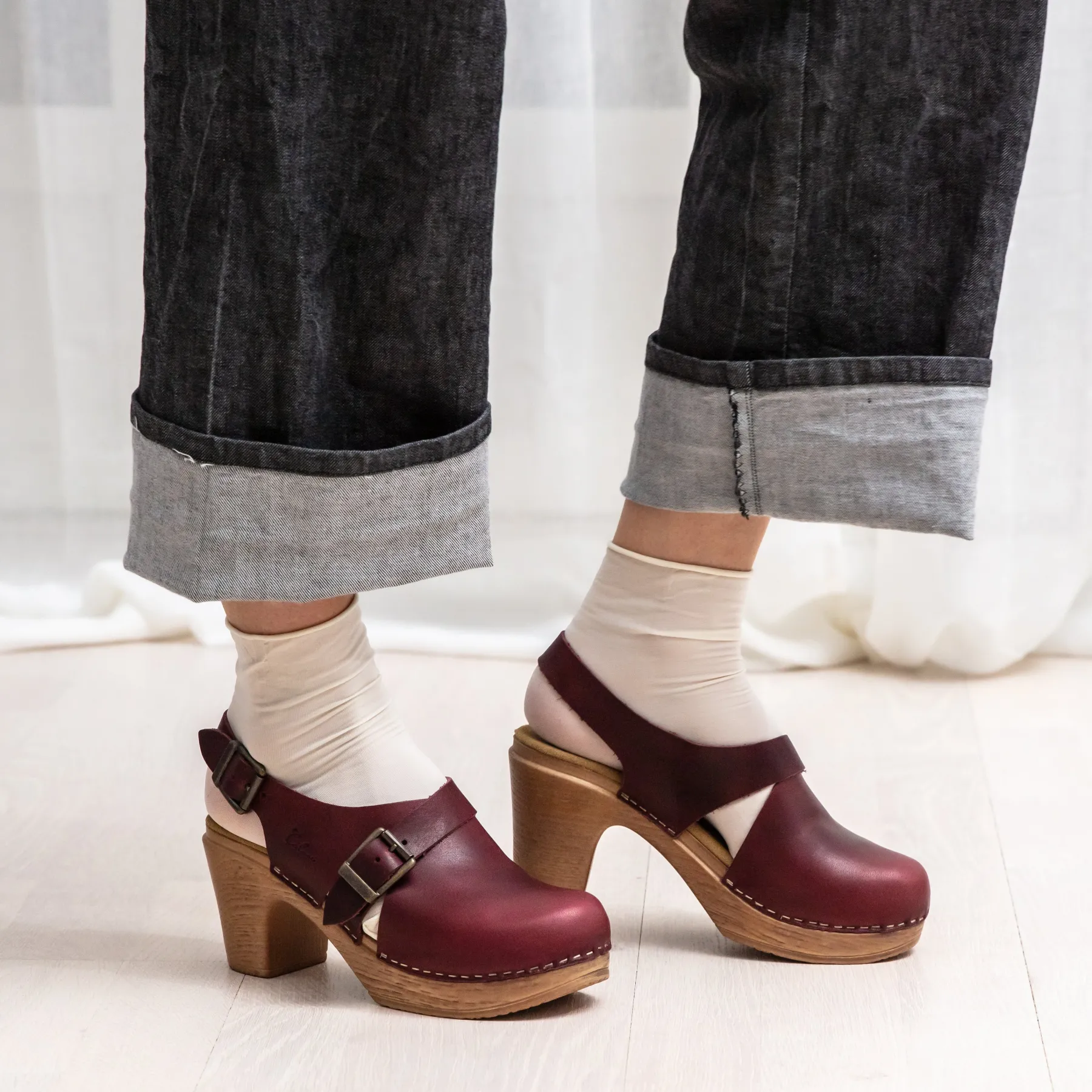 Calou Stockholm High Heel Soft Clogs^Astrid Plum