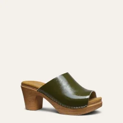 Calou Stockholm Sale/archive^Frida Clog Patent Green